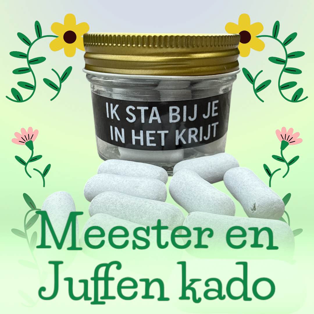Meester en Juffen kado "ik sta bij je in het krijt"