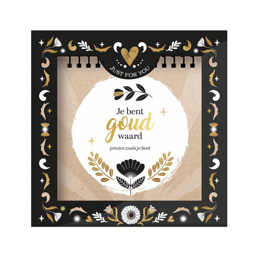 Just for you Jij bent goud waard | Tafelkalender – dagelijkse inspiratie en een mentale boost