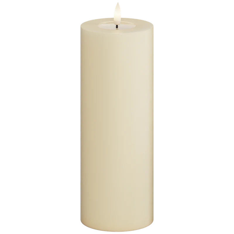 LED Candle Pillar Cream 7.5 X 20 cm