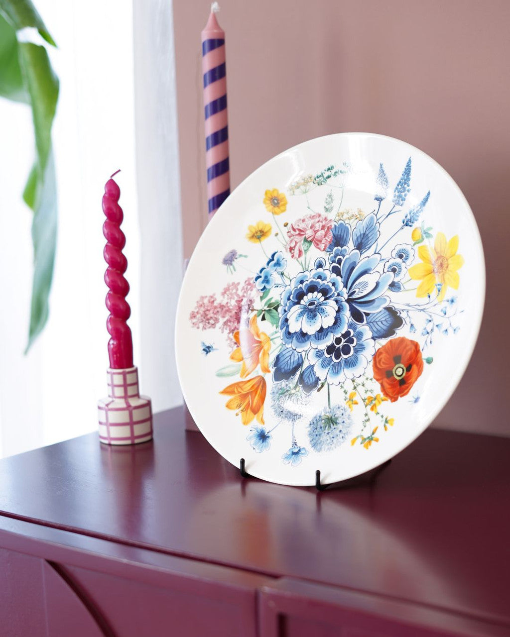 Wandbord Wildbloemen Bloemen oase Keramiek 31 cm