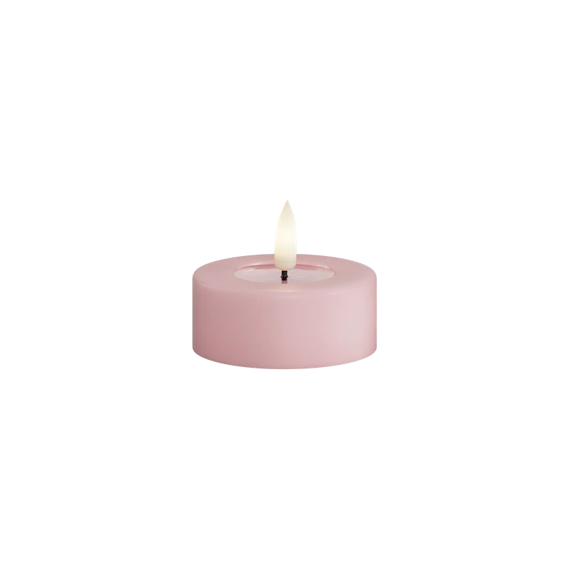 LED-Teelichter, Säulenform, Rosa, 2 Stück, groß – Kado by Do