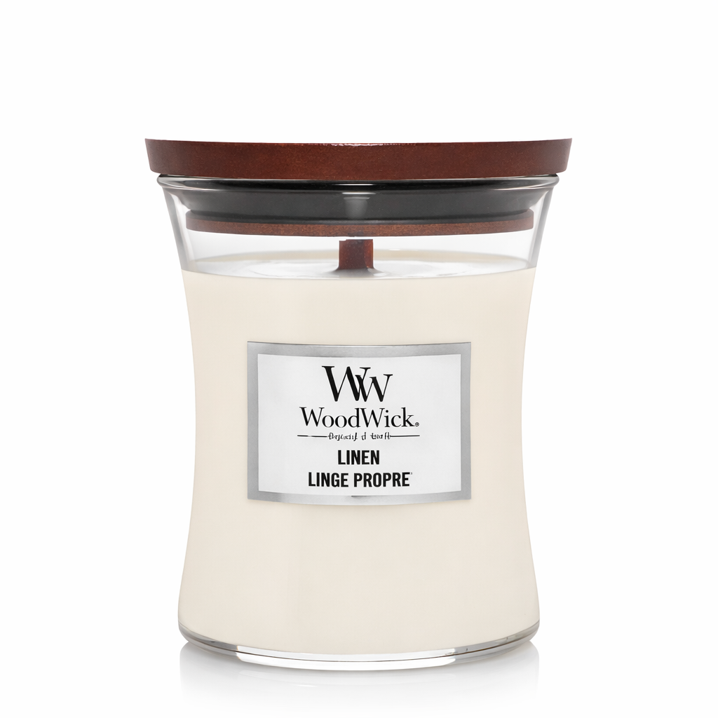Woodwick Linnen | Medium Candle
