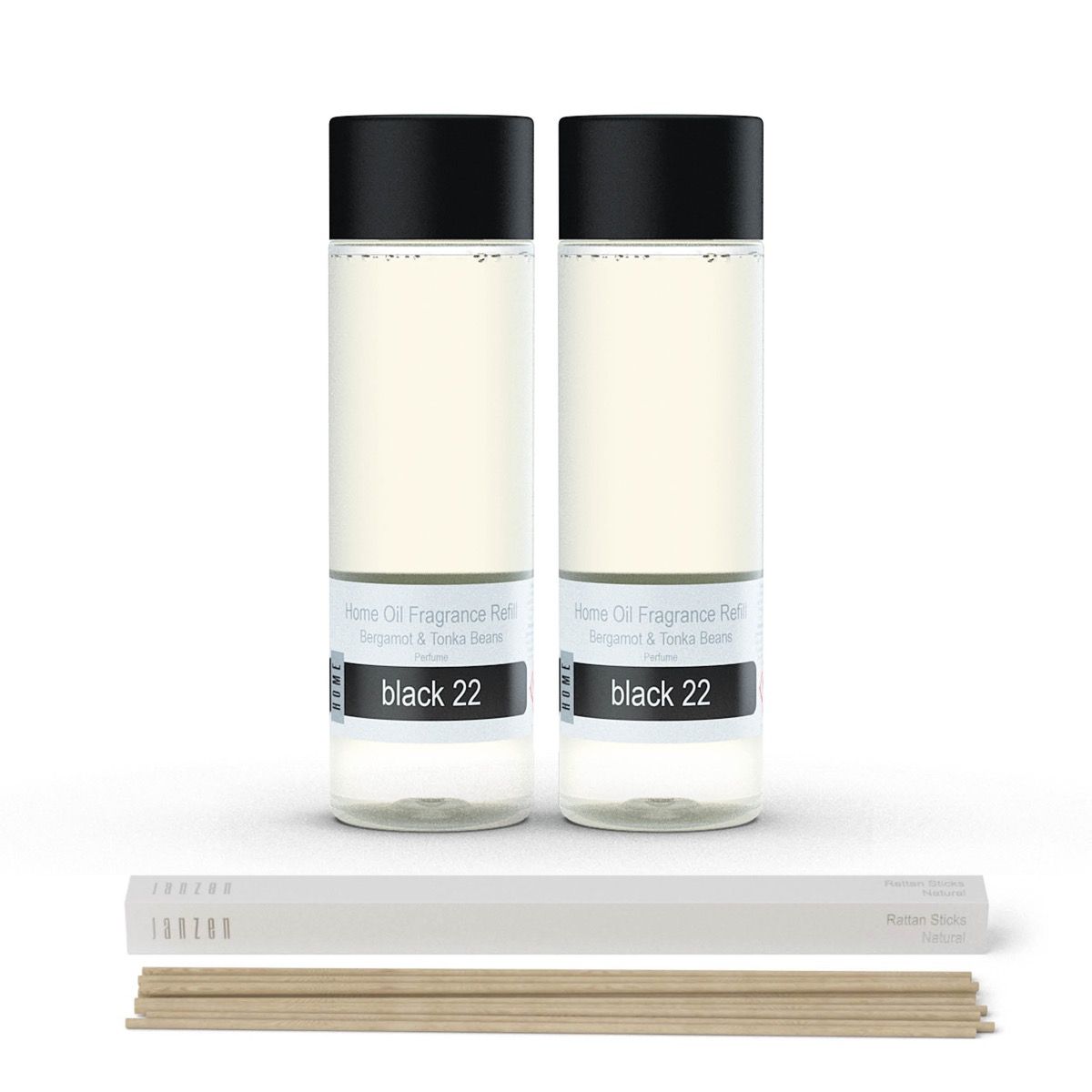 JANZEN Home Fragrance Refill Black 22 2-pack Incl. Gratis Sticks