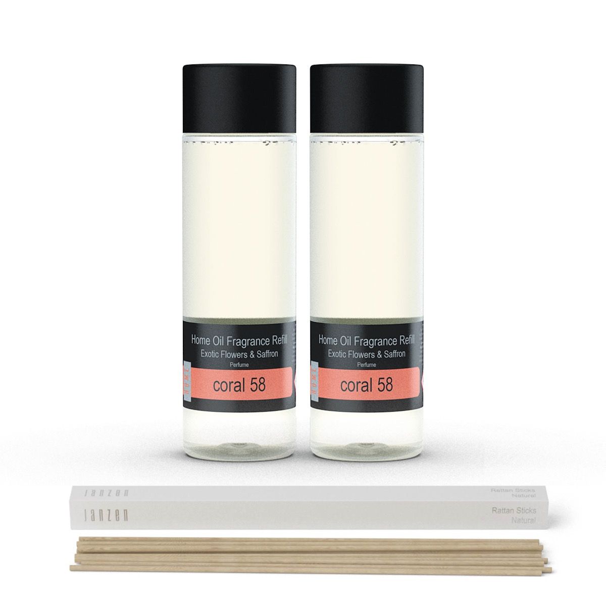 JANZEN Home Fragrance Refill Coral 58 2-pack Incl. Gratis Sticks