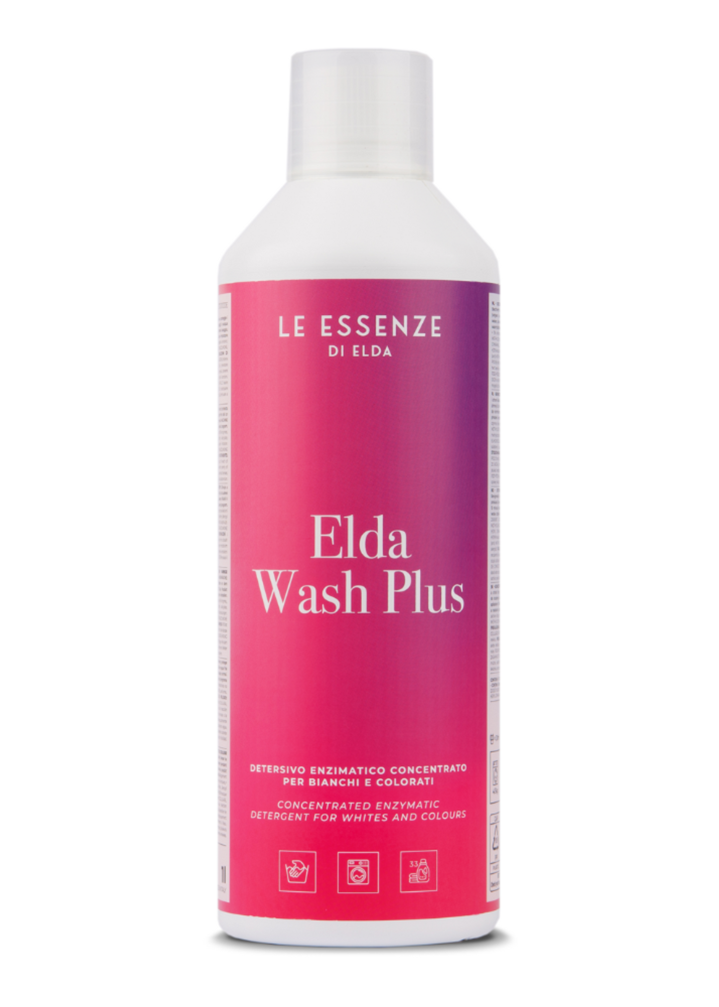 Le Essenze di Elda Elda Wash Plus Wasmiddel 1000 ml – Geconcentreerd Enzymwasmiddel voor Witte & Gekleurde Was
