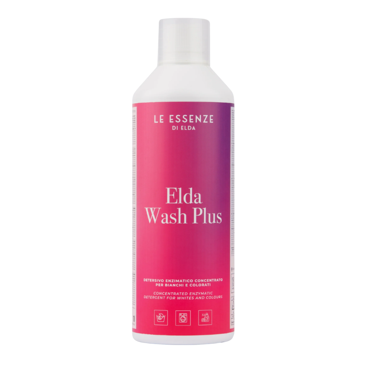 Le Essenze di Elda Elda Wash Plus Wasmiddel 1000 ml – Geconcentreerd Enzymwasmiddel voor Witte & Gekleurde Was
