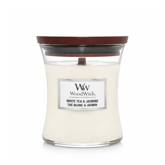 Woodwick White Tea & Jasmine | Medium Candle