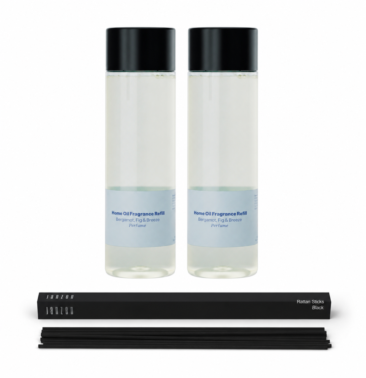 JANZEN &amp;C Home Fragrance Refill Bergamot, Fig &amp; Breeze 2-Pack Incl. Gratis Geursticks