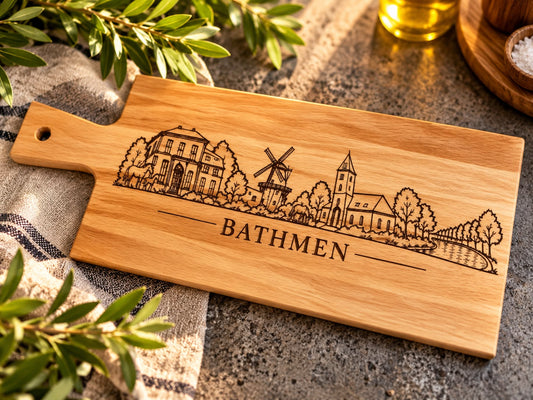Houten Borrelplank Bathmen | Beukenhout met Gravure – Kado by Do