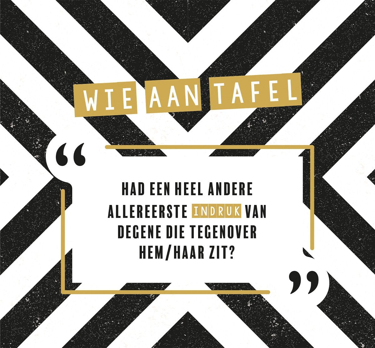 Wie aan tafel? | Borreltijd