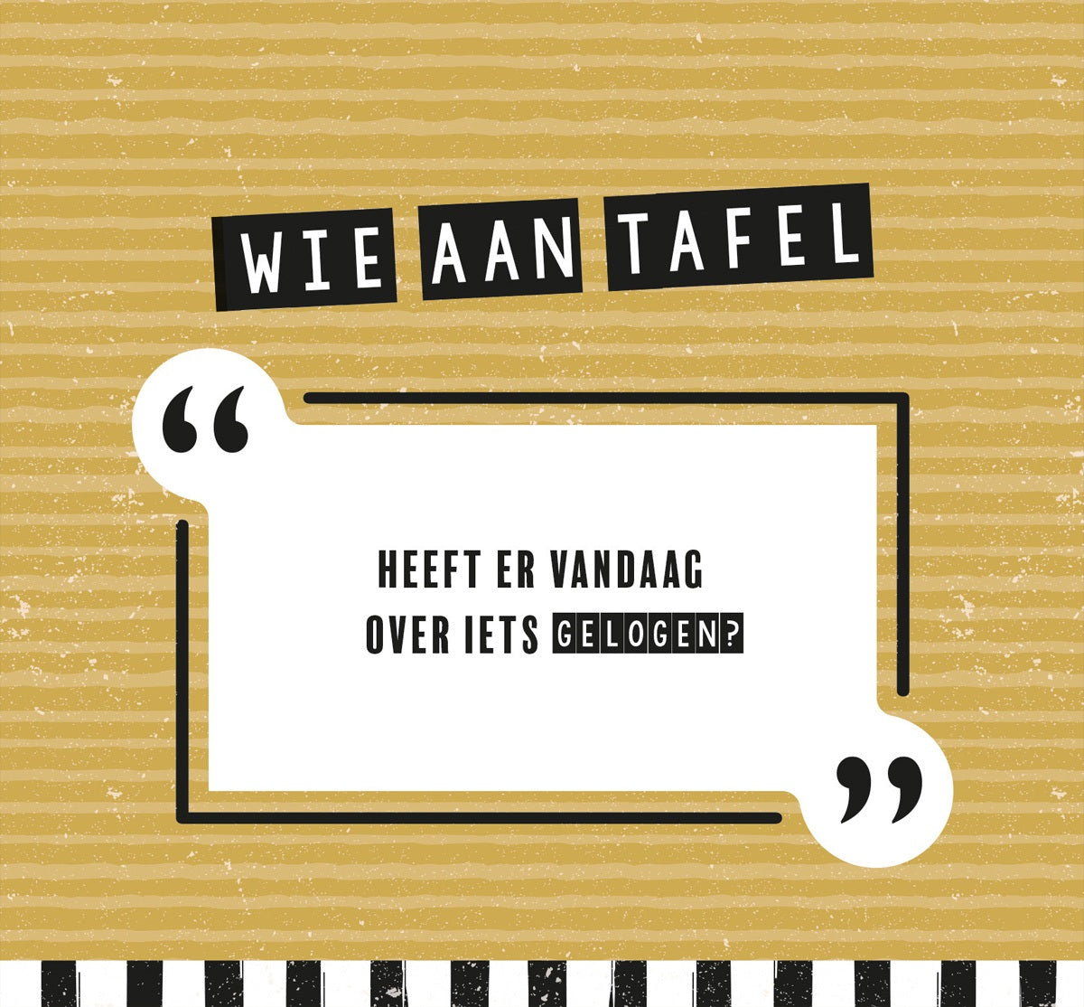 Wie aan tafel? | Borreltijd
