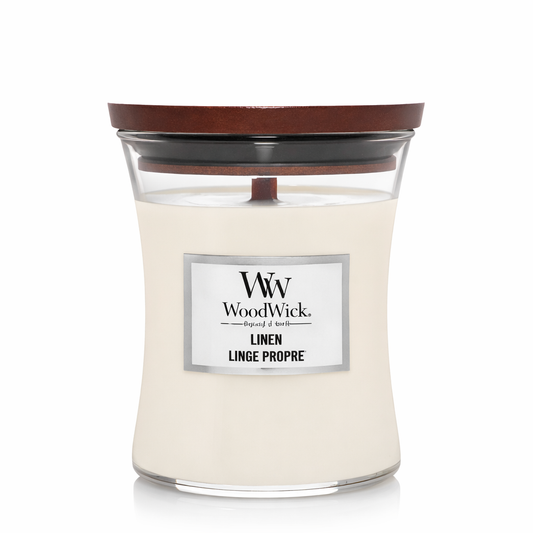 Woodwick Linnen | Medium Candle