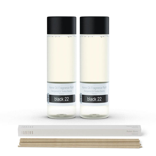 JANZEN Home Fragrance Refill Black 22 2-pack Incl. Gratis Sticks