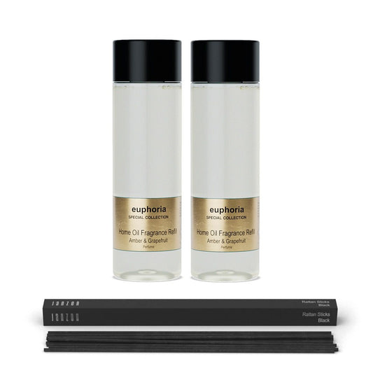 JANZEN Home Fragrance Refill Euphoria 2-Pack | Navulling Geurstokjes Incl. Gratis Sticks